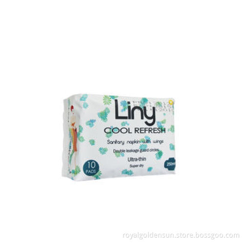 250mm sanitary napkins with embossing